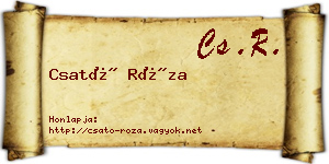 Csató Róza névjegykártya
