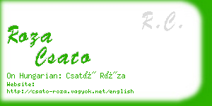 roza csato business card